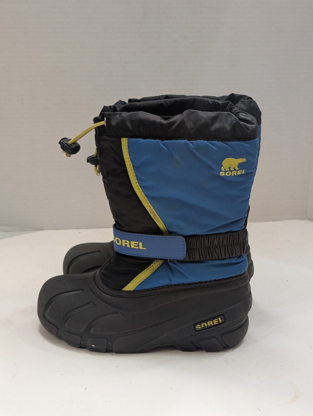 SOREL Kid's Boy's Size 1 Blue Nylon Flurry Waterproof Insulated Snow Boot